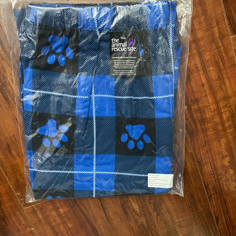 PRICE CUT!!  Blue and Black Plaid Pajama Pants